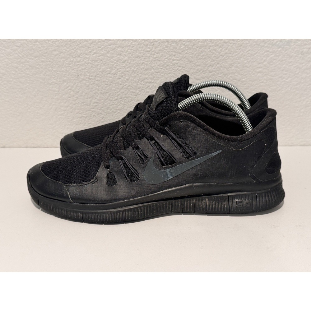 Nike Free Run 5.0+ Mens Running Shoe Sz 10.5 Black Blackout Sneaker 579959-020